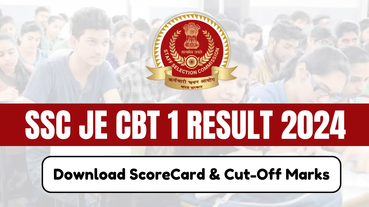 SSC JE CBT 1 Result and Cut off Marks