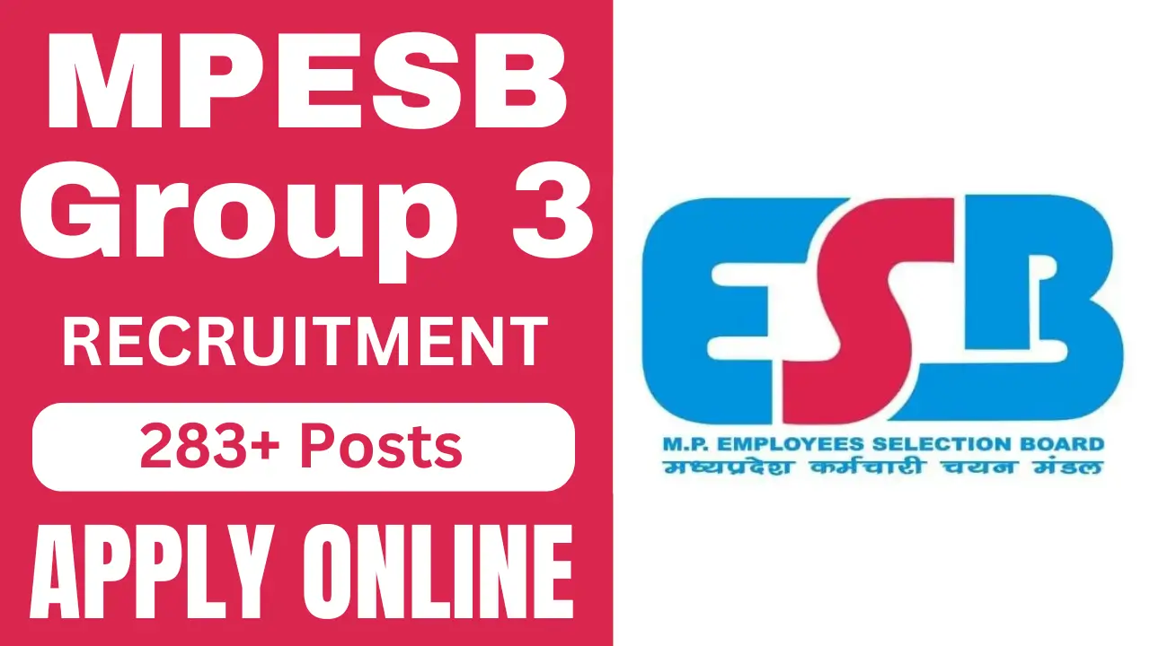 MPESB Group 3 Recruitment 2024