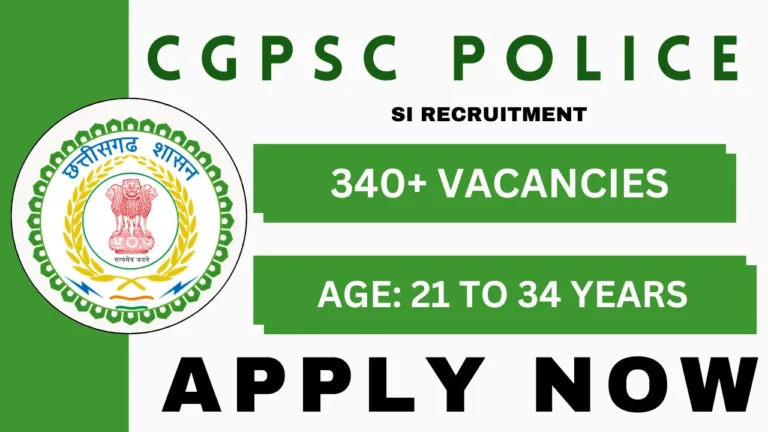 CGPSC Police SI Recruitment