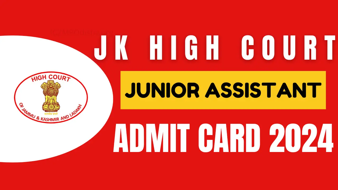 JK High Court Junior Assistant Admit Card