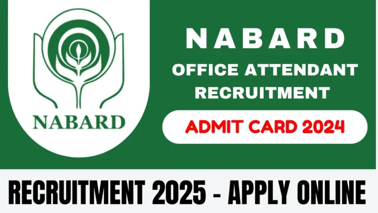 NABARD Office Attendant Recruitment Admit Card