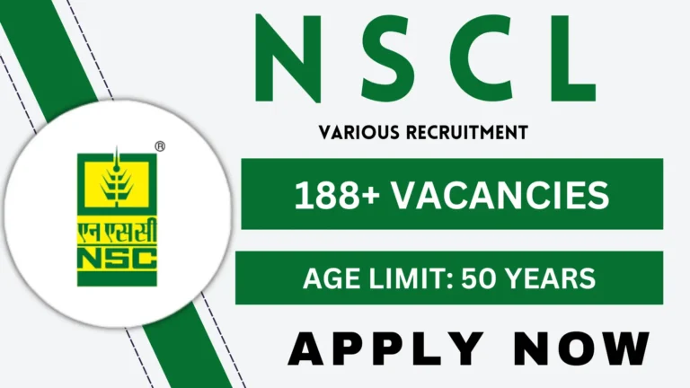 NSCL Various Recruitment