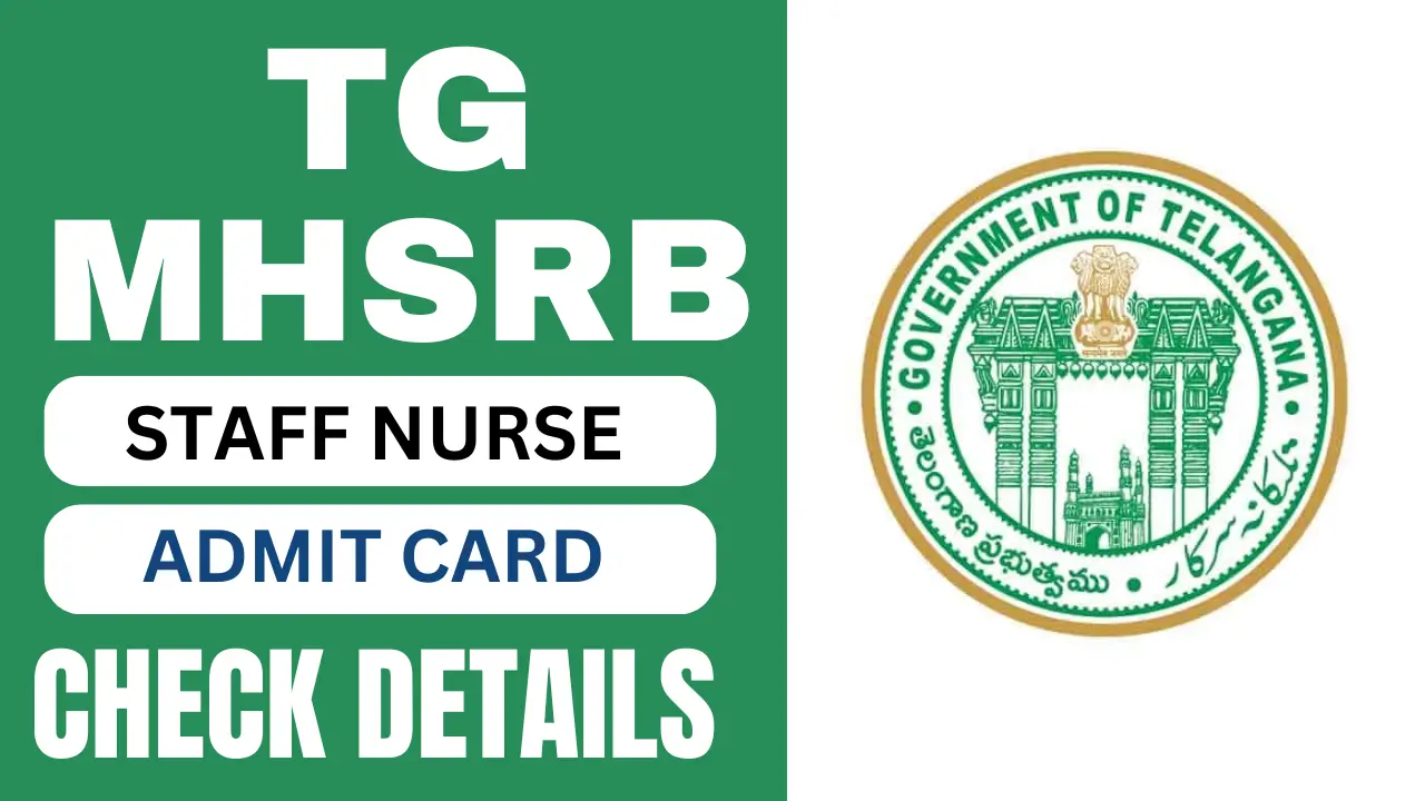 TG MHSRB Staff Nurse Admit Card