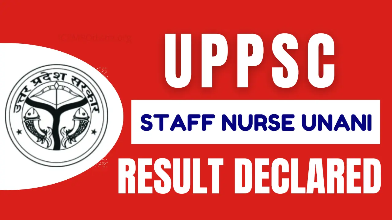 UPPSC Staff Nurse Unani 2023 Pre Result Declared – Check Cut-Off ...