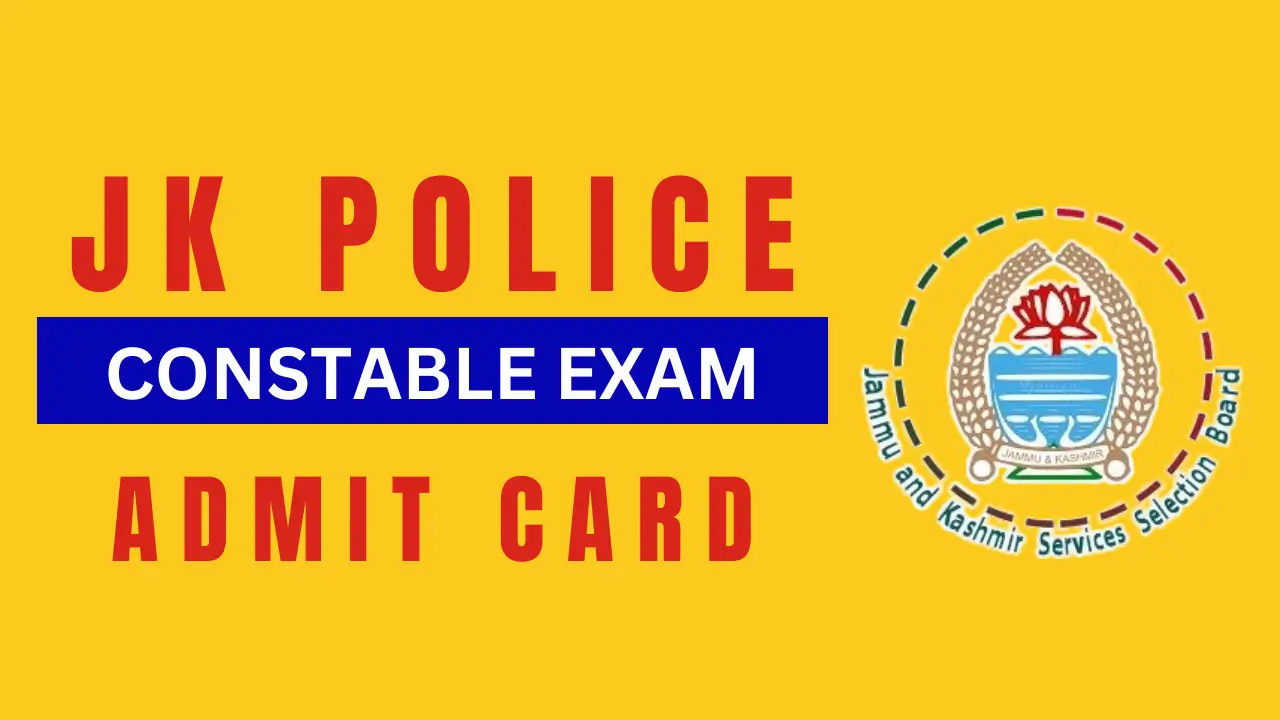 JK Police Constable Admit Card