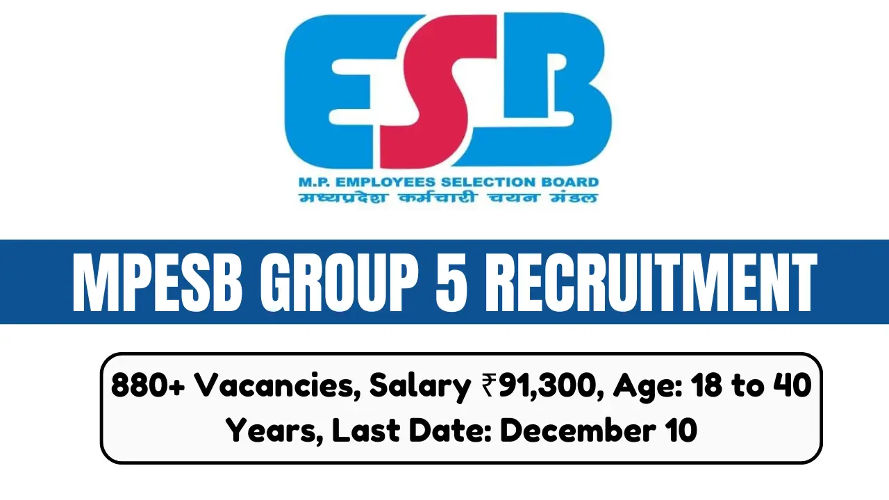 MPESB Group 5 Recruitment