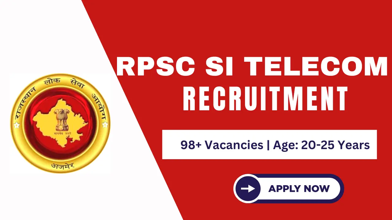 RPSC SI Telecom Recruitment