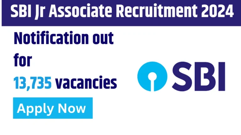 SBI Junior Associate Recruitment 2024