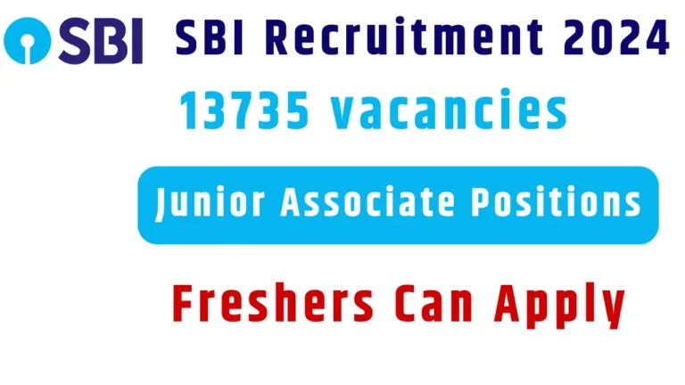 sbi recruitment junior associate 2024