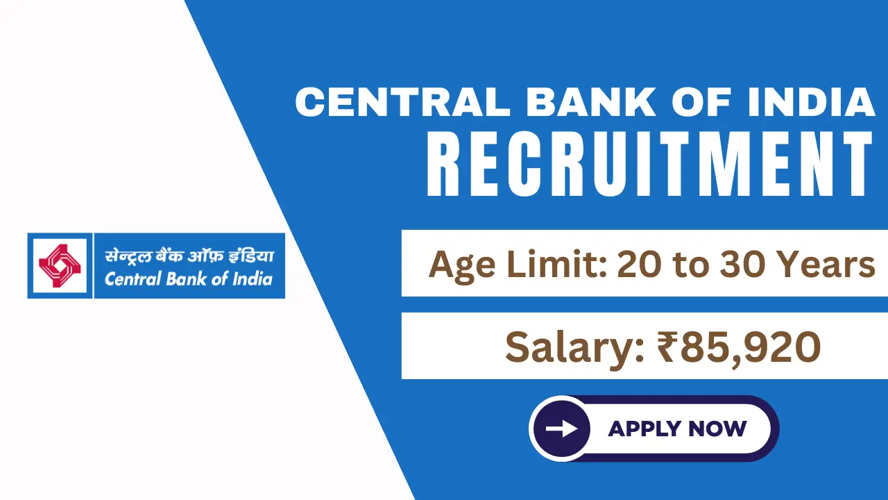 Central Bank of India Credit Officer Position Recruitment