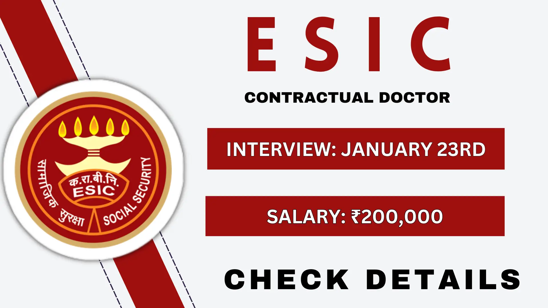 ESIC Contractual Doctor Recruitment