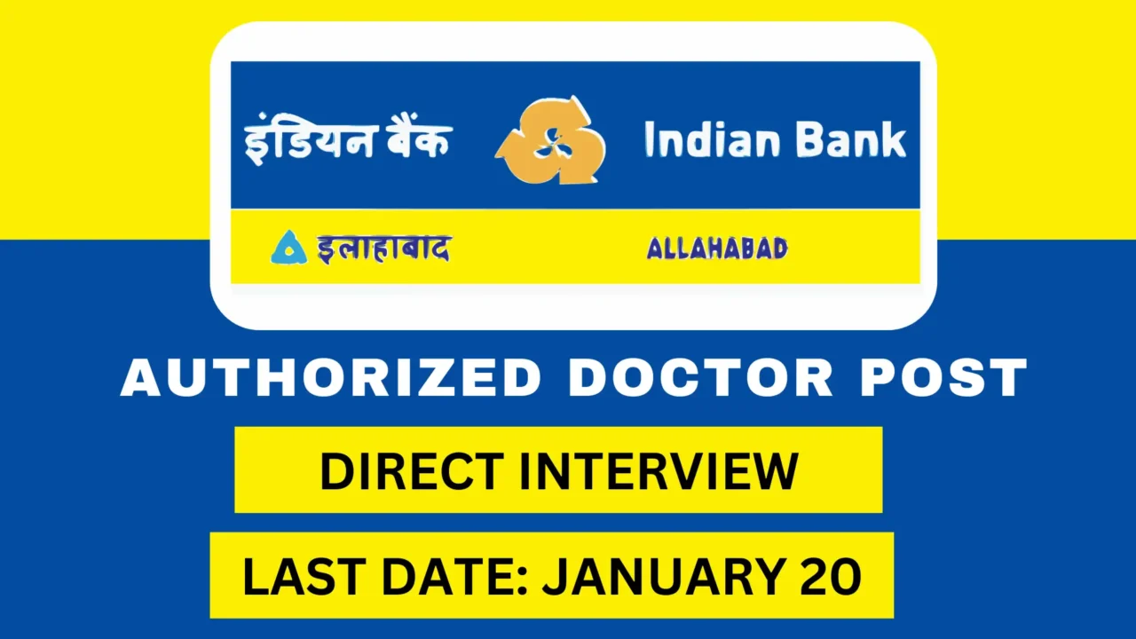 Indian Bank Auth Doctor Recruitment