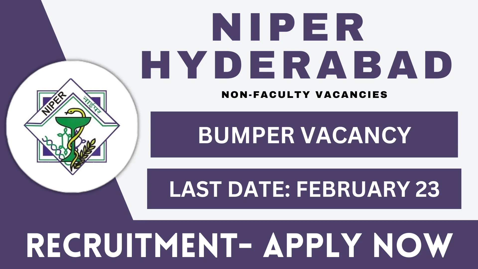 NIPER Recruitment