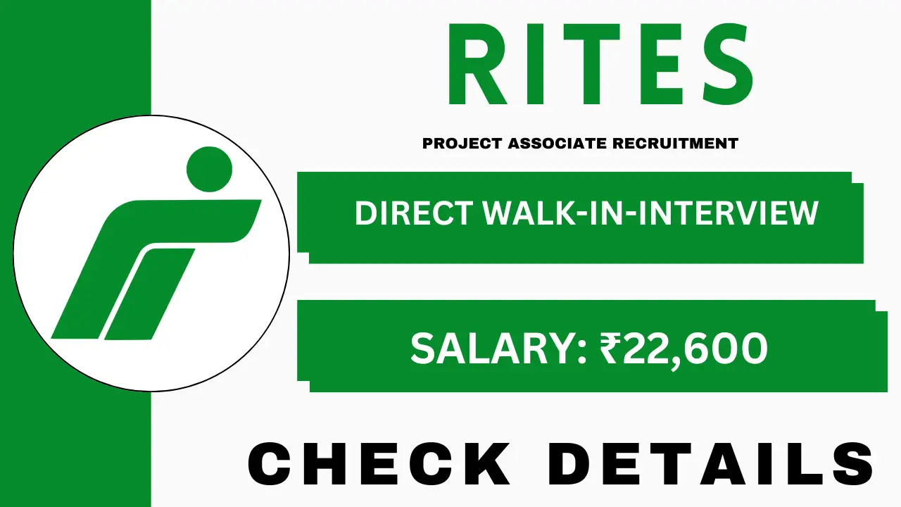 RITES Project Associate Recruitment