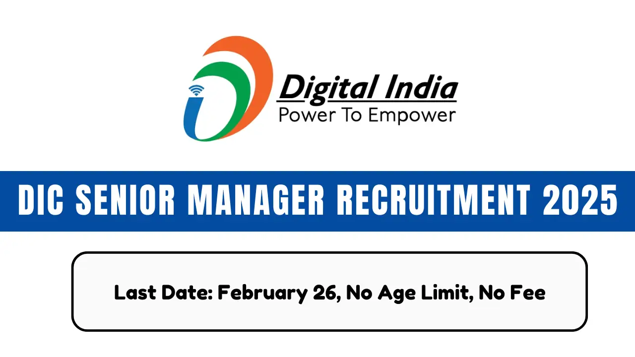 DIC Senior Manager Recruitment