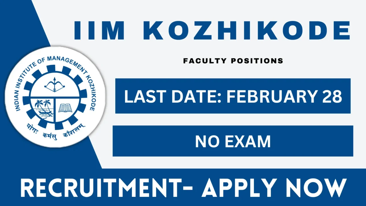 IIM Kozhikode Faculty Recruitment