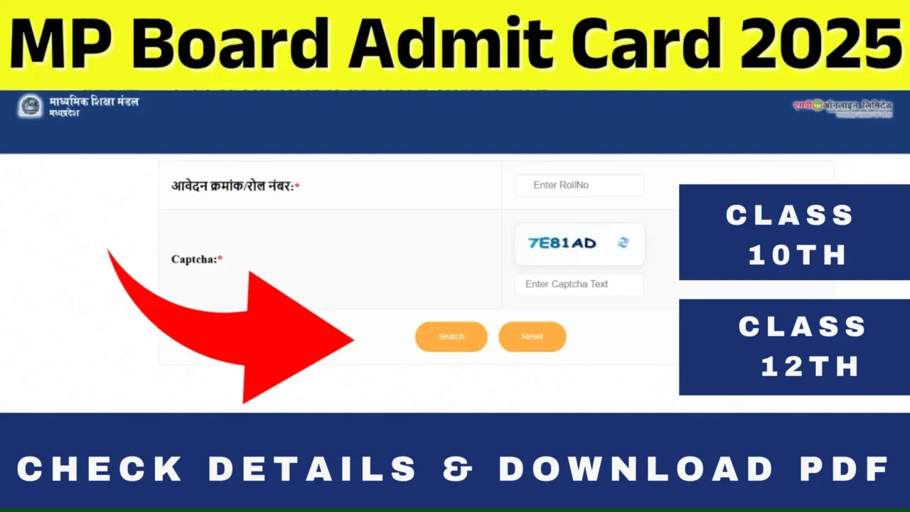 MP Board Admit Card