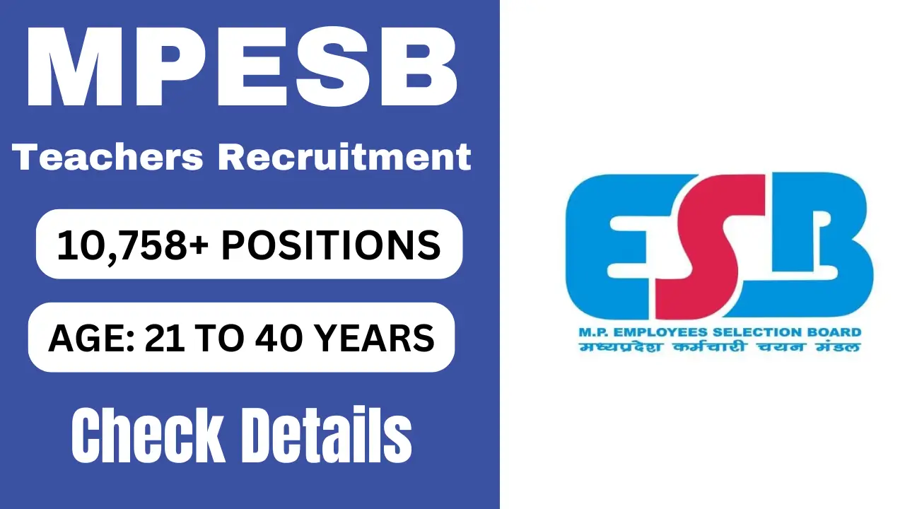 MPESB Teachers Recruitment