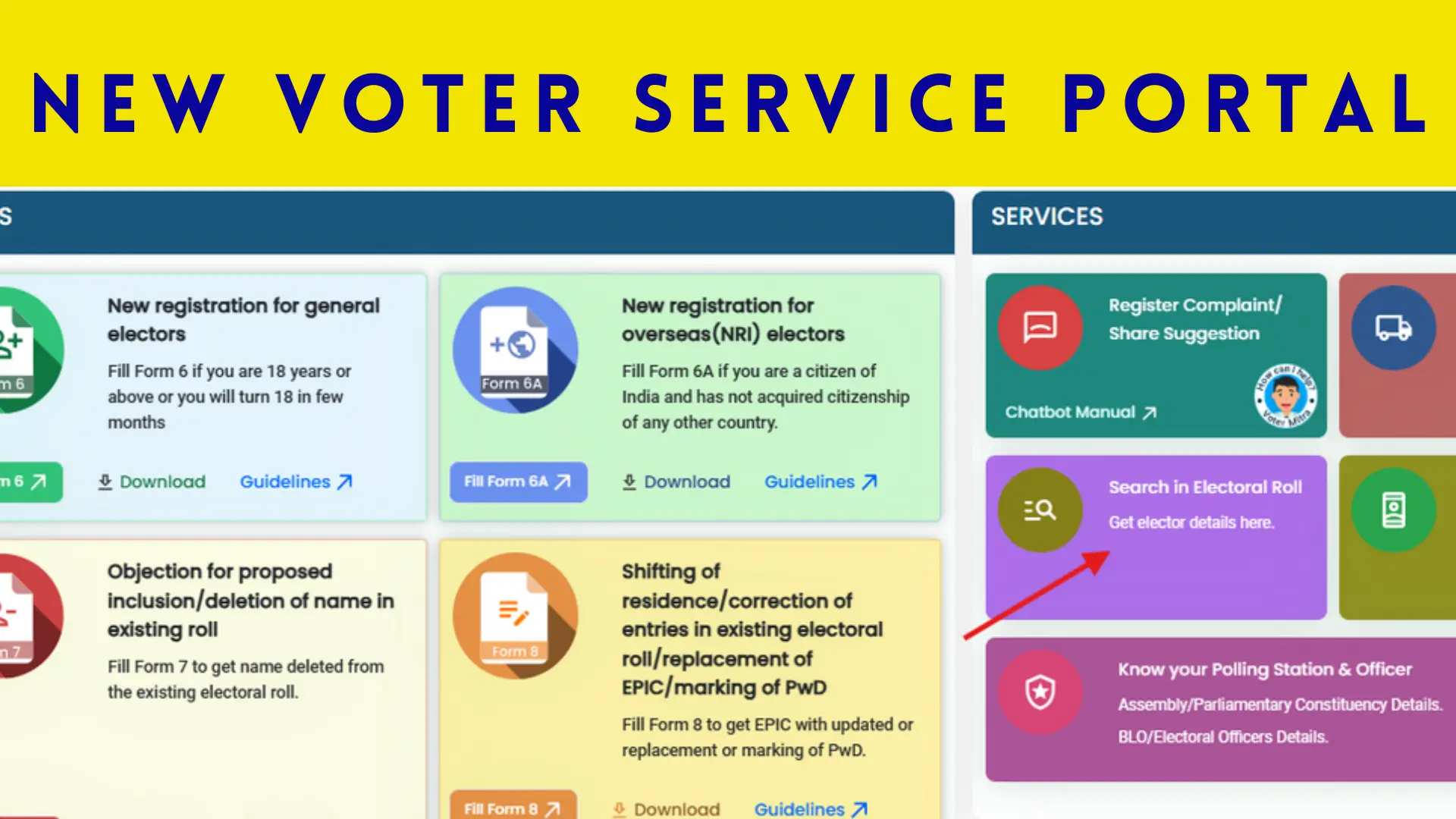 New Voter Service Portal