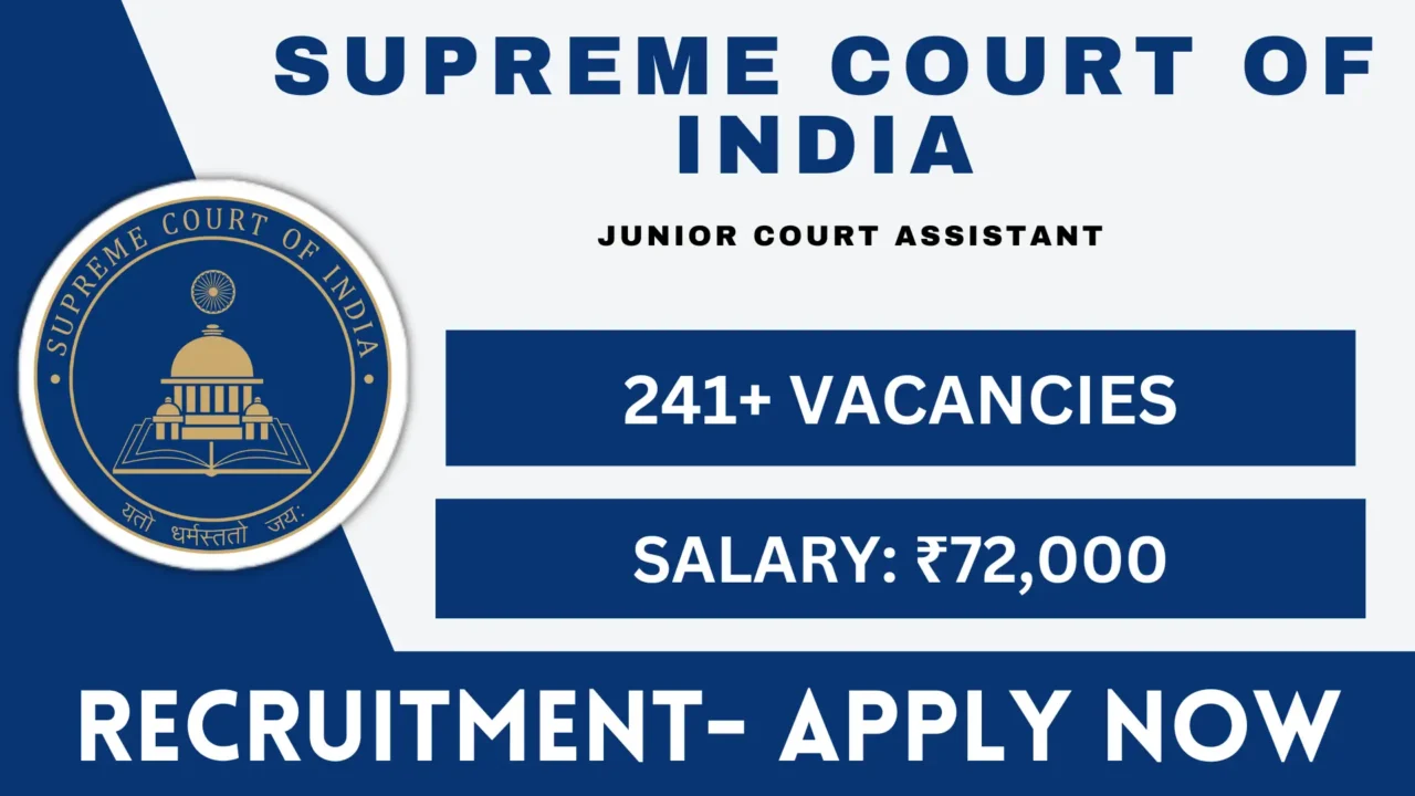 Supreme Court of India Jr Court Assistant Role Recruitment