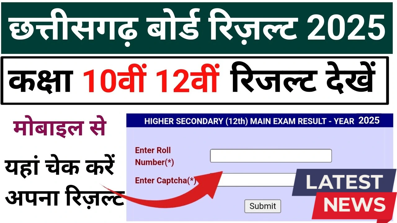 Cgbse board result 2025